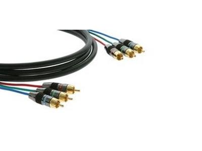Kramer C-R3VM/R3VM-50 3 RCA (M) to 3 RCA (M) Cable (3 28 AWG Mini Coax for Component Video) - 50ft