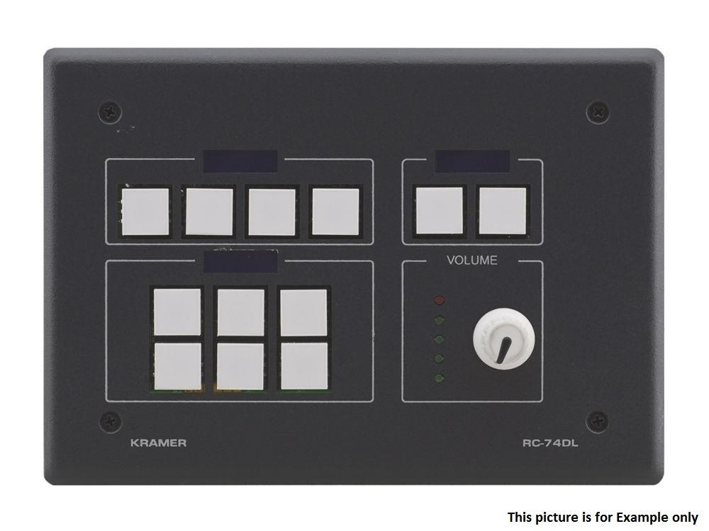 Kramer RC-74DL(B) 12-Button Master Room Controller with Digital Volume Knob/Black