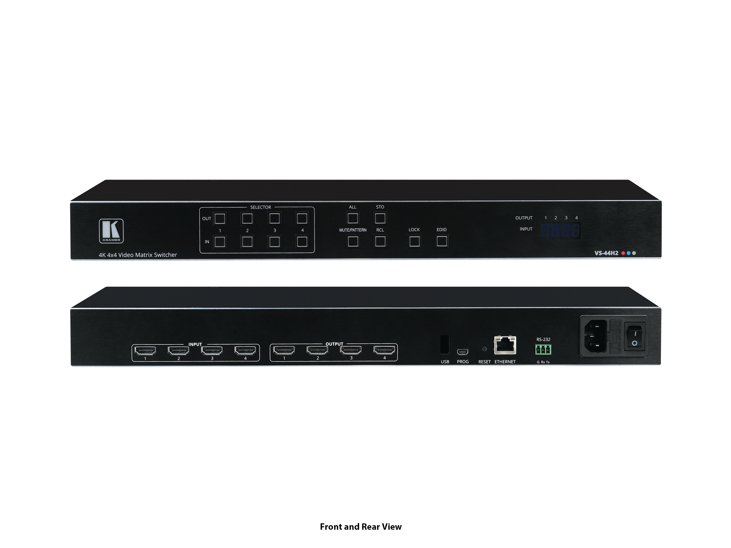 Kramer VS-44H2 4x4 4K HDR HDCP 2.2 Matrix Switcher with EDID