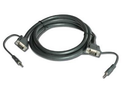 Kramer C-GMA/GMA-3 15-Pin (M) to 15-Pin (M)   3.5mm Stereo Cable - 3ft