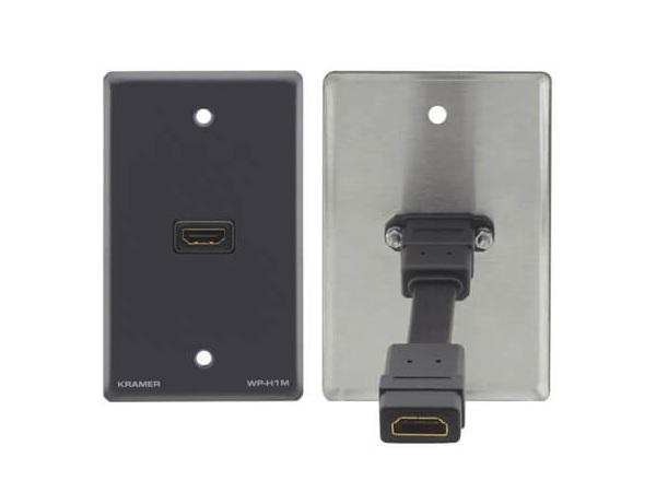 Kramer WP-H1M(G) HDMI (F) to HDMI (F) Wall Plate/Gray