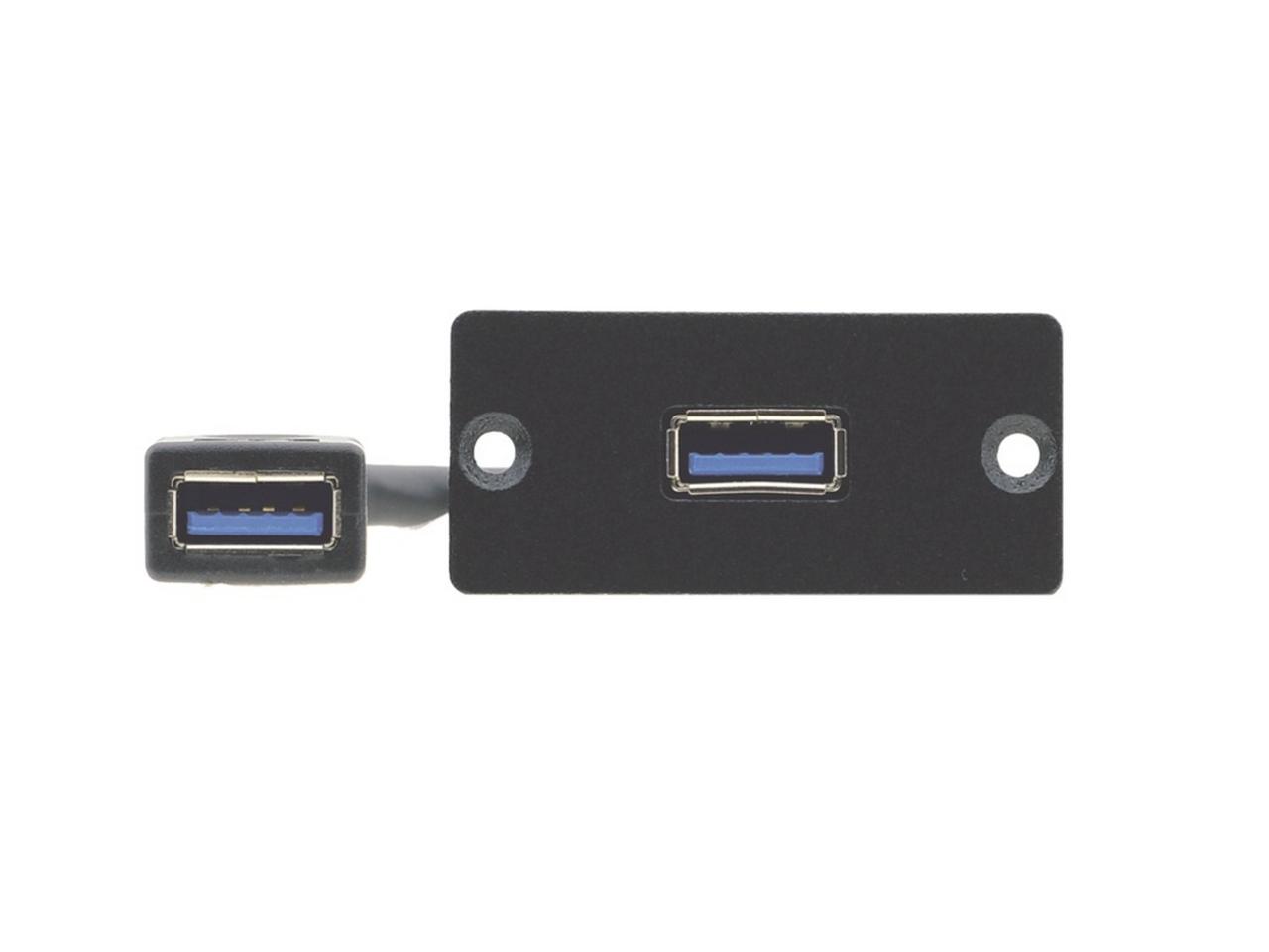 Kramer WU3-AA(B) USB 3.0 (A/A) Wall Plate Insert/Black