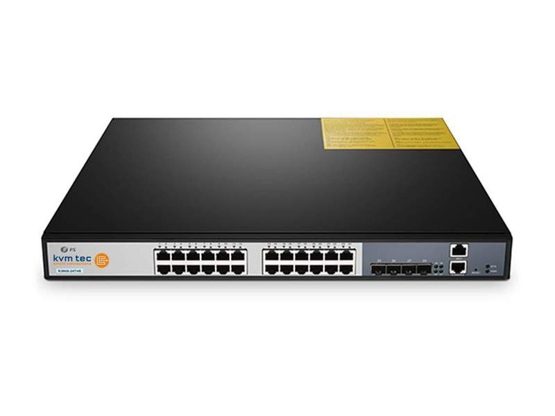 KVM-TEC NS24RJ/2SFP/2SFP  Network Switch 24x RJ45 1000 Base-T / 2x SFP 1G / 2x SFPplus 10G