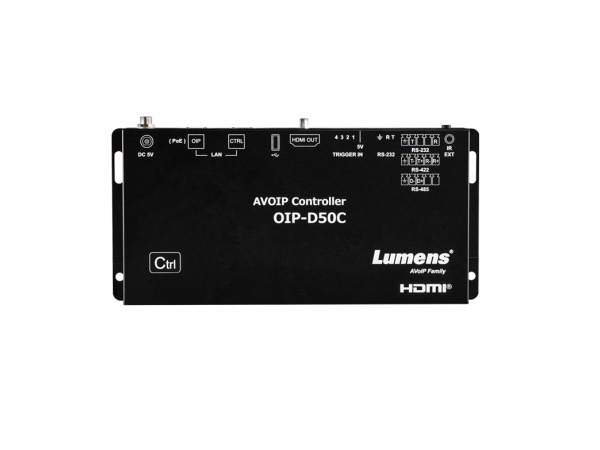 Lumens OIP-D50C Intuitive Web-Based GUI AVoIP Controller