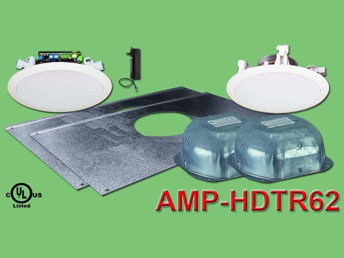 OWI AMP-HDTR62 6 inch Three Source/Integratable Amplified/In Ceiling Speaker with Transformer/Tile Bridge/Backcan and IC6 Speaker