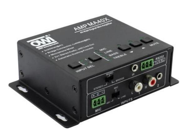 OWI AMPMA40X Digital Mini Amplifier/Mic Mixer with Remote Control