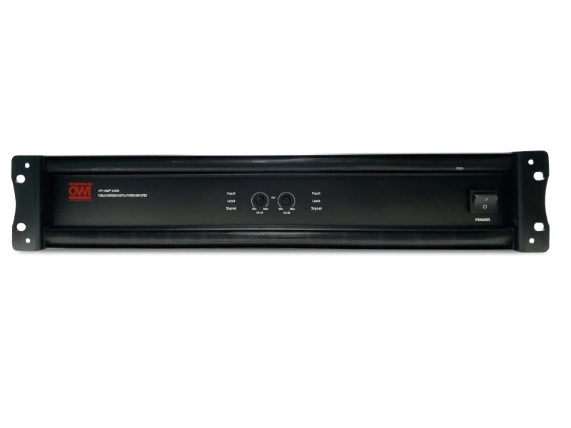 OWI HP-AMP-2400 High Power Dual Channel Commercial Audio Amplifier with Selectable Subwoofer Option