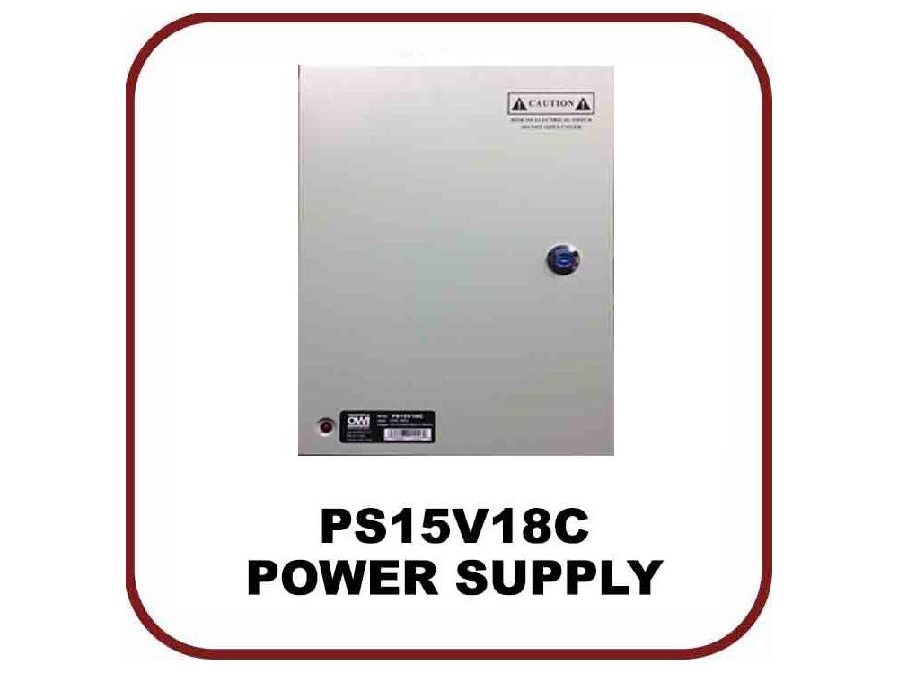 OWI PS15V18C 18 Channels 15VDC Wall Mounted Power Supply