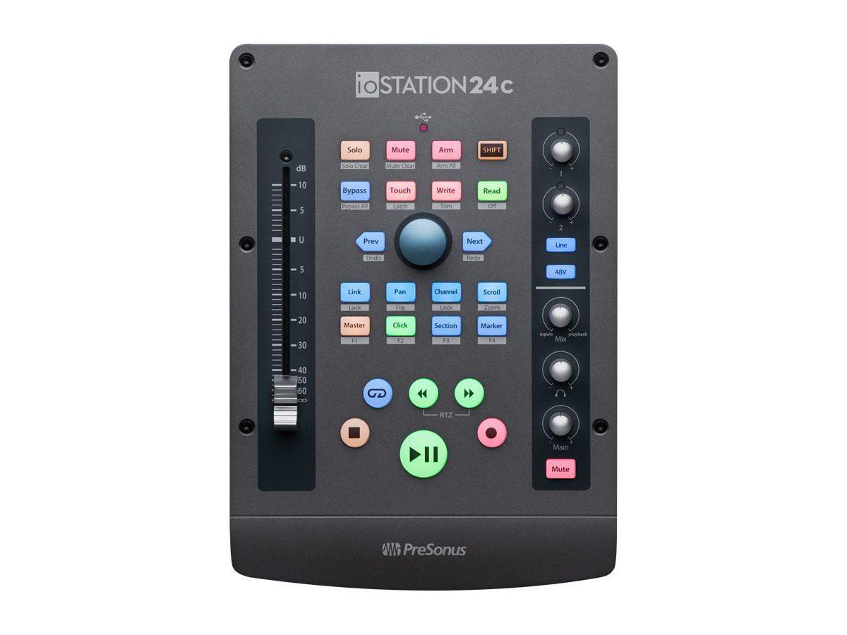 PreSonus ioStation 24c 2x2 USB-C compatible audio interface and production controller
