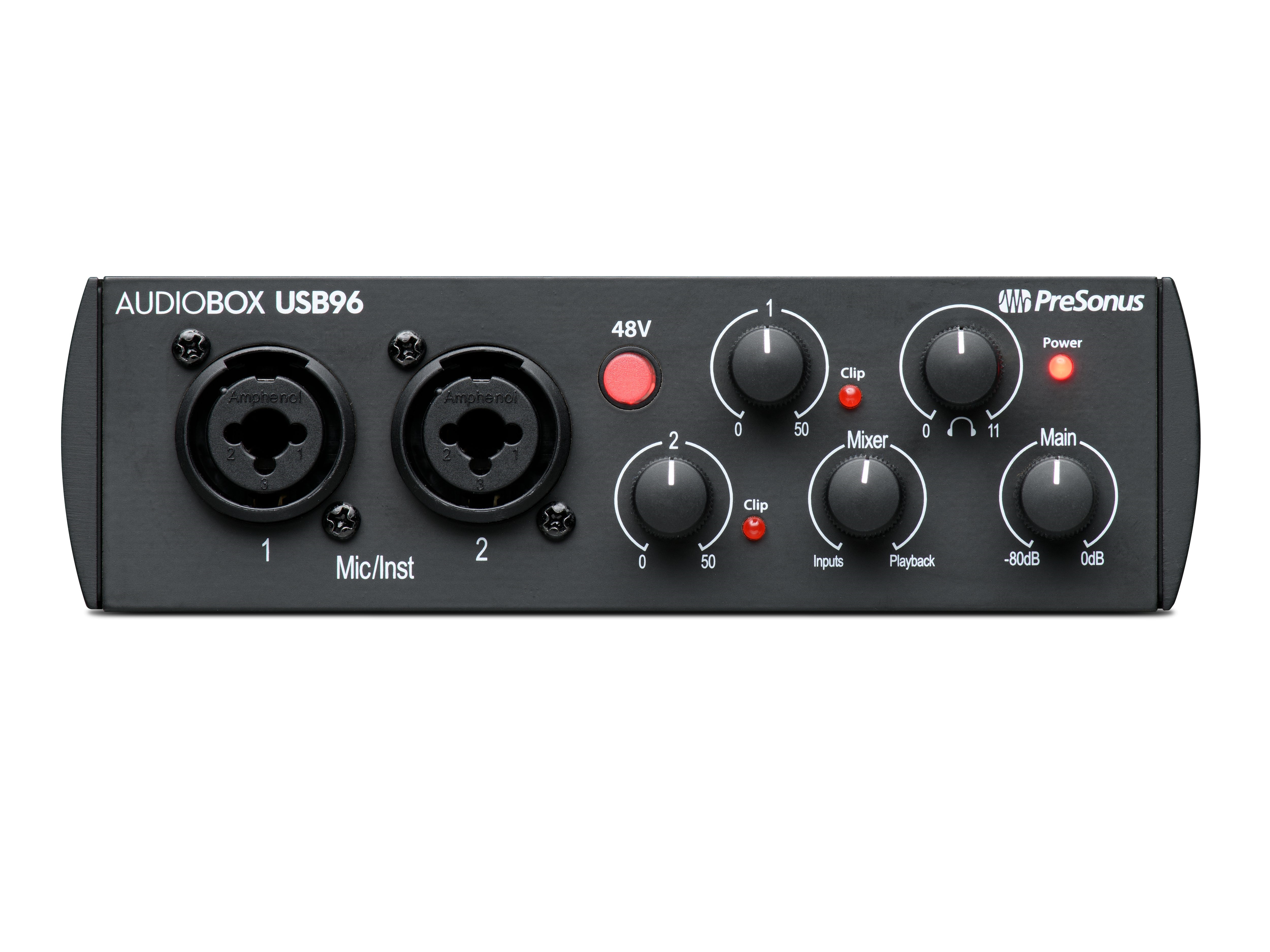 PreSonus AudioBox USB 96 - 25th Anniversary Edition 2x2 USB 2.0 Audio Interface (Matte Black)