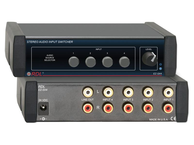 RDL EZ-SX4 4X1 Stereo Audio Input Switcher