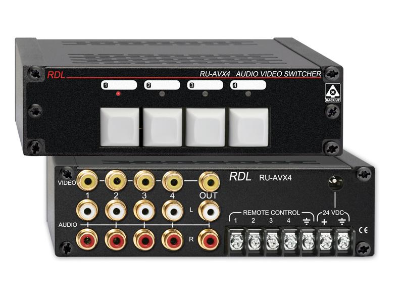 RDL RU-AVX4 4x1 Phono Audio/Video Switcher