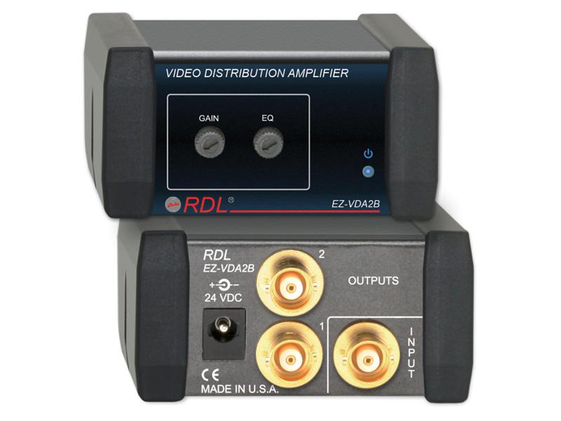 RDL EZ-VDA2B 1X2 BNC NTSC/PAL Video Distribution Amplifier