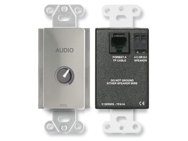 RDL DS-TPA1A 3.5 Watt Decora Audio Power Amplifier/Stainless