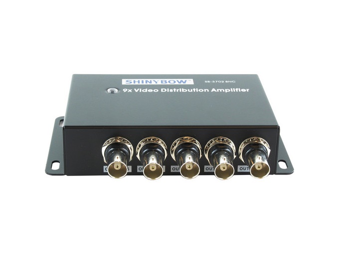 Shinybow SB-3702BNC 1x9 Composite Video Digital Distribution Amplifier (BNC)