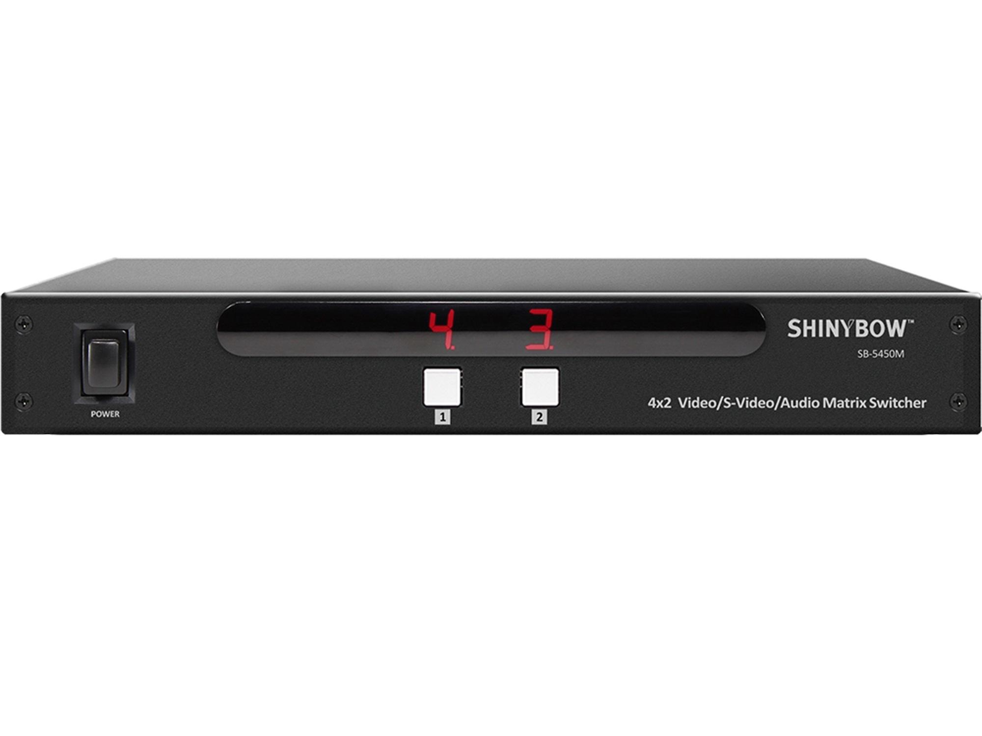 Shinybow SB-5450M 4x2 Composite/S-Video/Audio Matrix Routing Switcher/IR