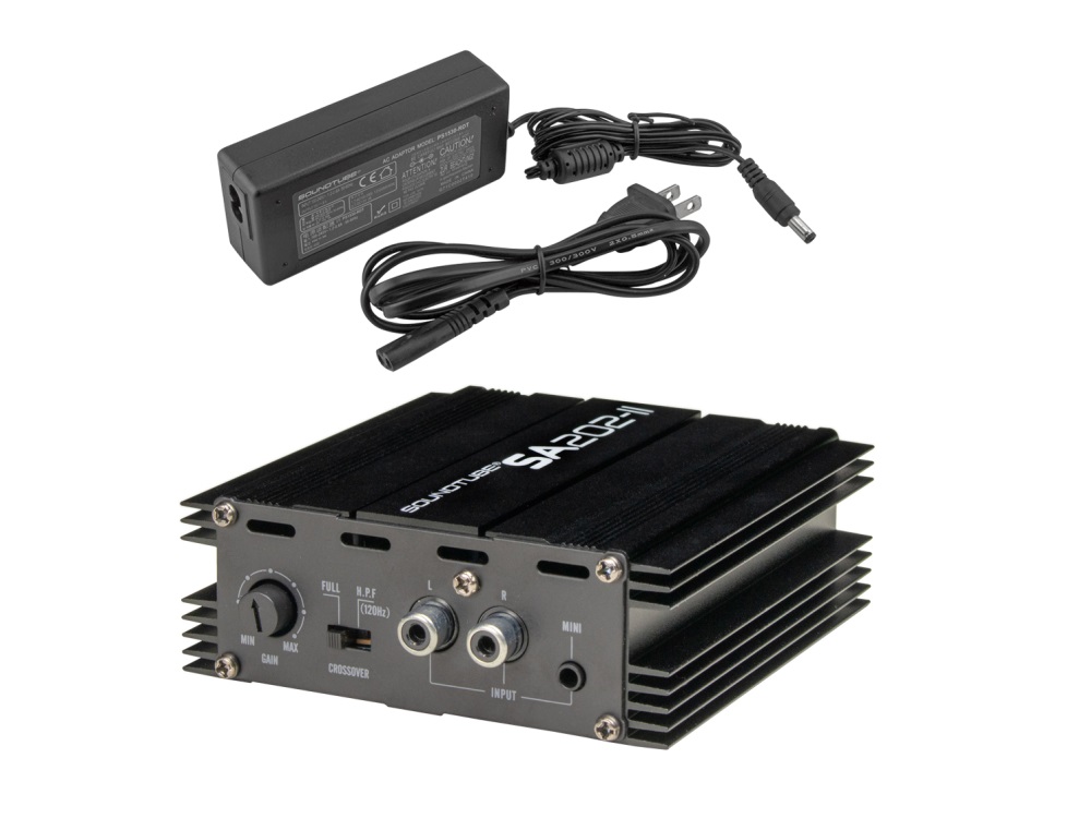 Soundtube SA202-II-RDT 2-Channel Class AB Mini Amplifier with Power Supply
