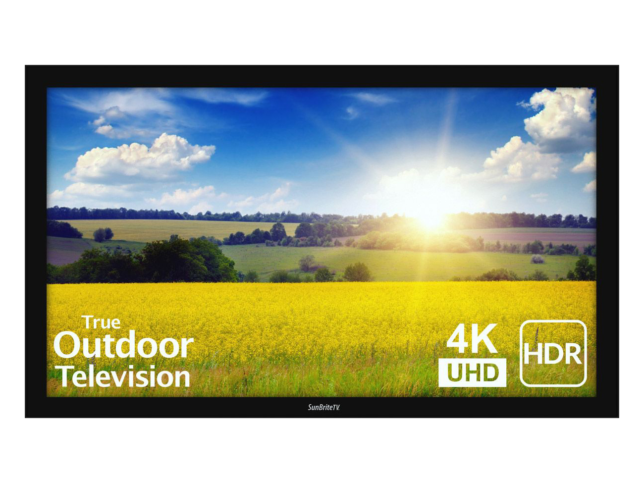 SunBriteTV SB-P2-65-4K-BL 65in Pro 2 Series 4K Ultra HDR Full Sun Outdoor TV/1000 NITS/Black