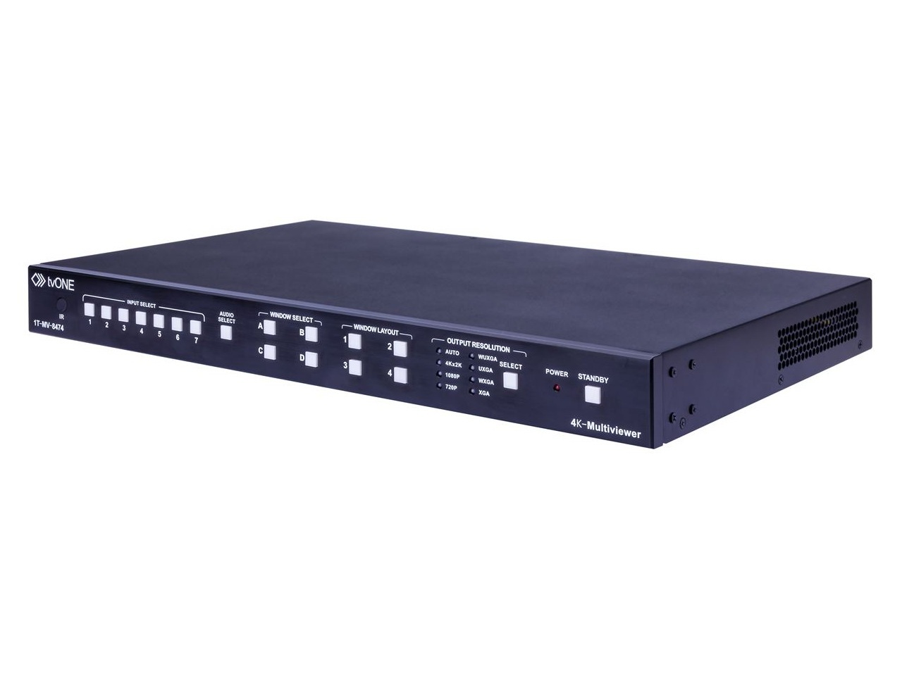 TV One 1T-MV-8474 DisplayPort/HDMI HDCP 4K Multiviewer with Audio Embedding