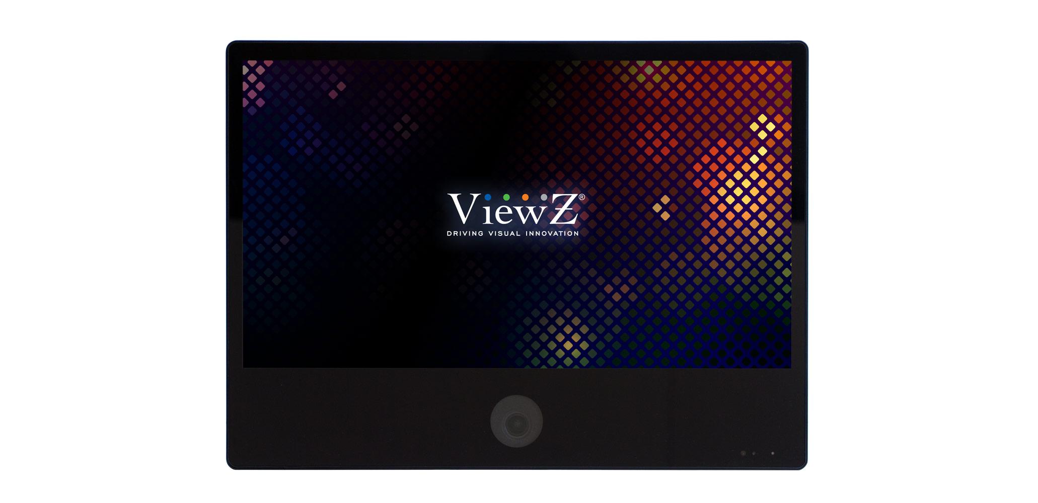 ViewZ VZ-PVM-I2B3N 23.6 inch 1920x1080 IP Based Public View Monitor with 2MP Camera/Black