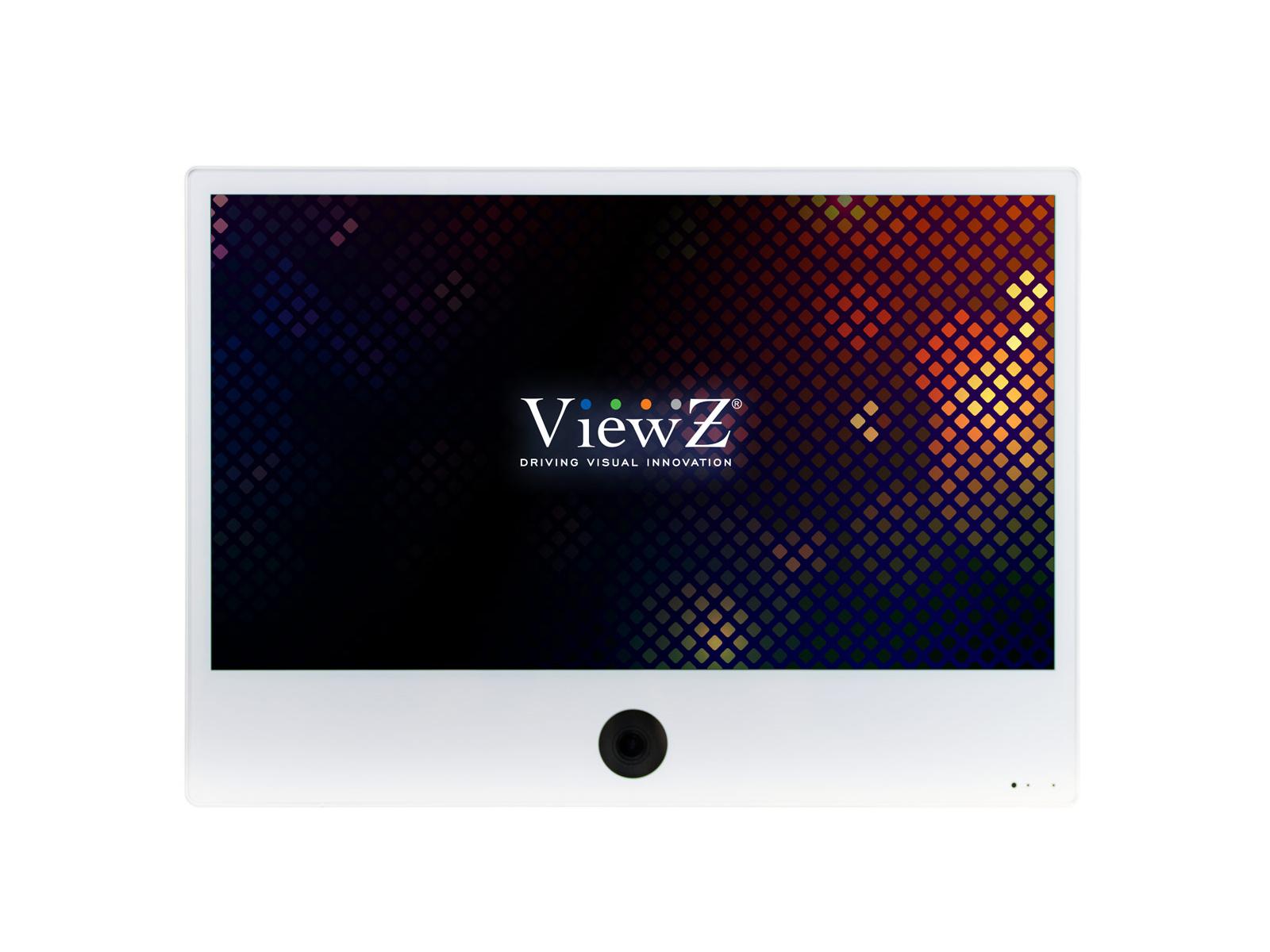 ViewZ VZ-PVM-I3W3N 27 inch 1920x1080 IP Based Public View Monitor with 2MP Camera/White