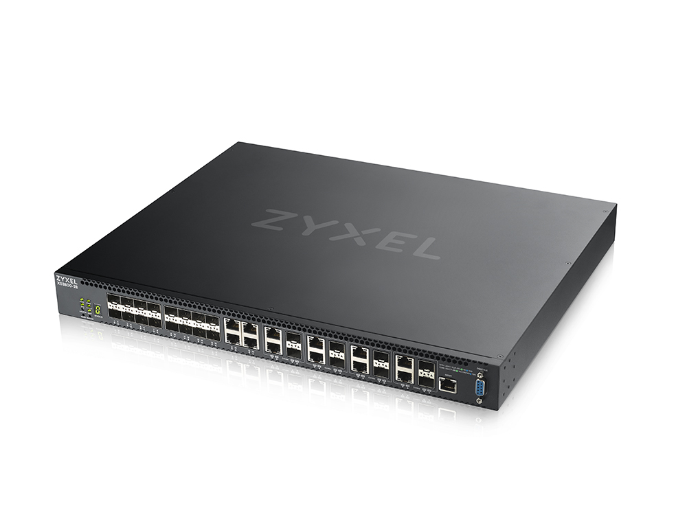 WyreStorm ZYX-XS3800-28 Zyxel Pre-Configured 10GbE 28-Port (12 RJ-45 and 16 SFP Plus) Switch for Use with NetworkHD 600 Series