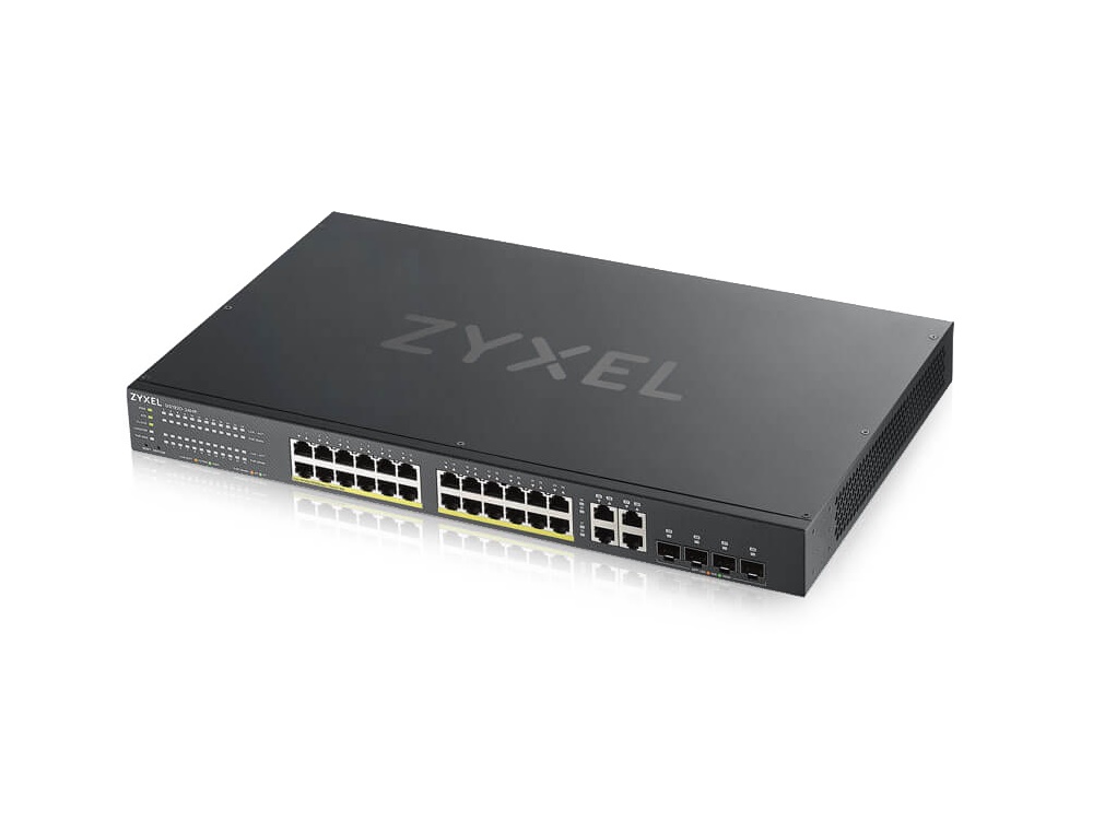 WyreStorm ZYX-GS1920-24HP Zyxel Pre-Configured 1GbE 24-port Switch w/ 1G Uplinks for Use with NetworkHD 100/200 and 400 Series